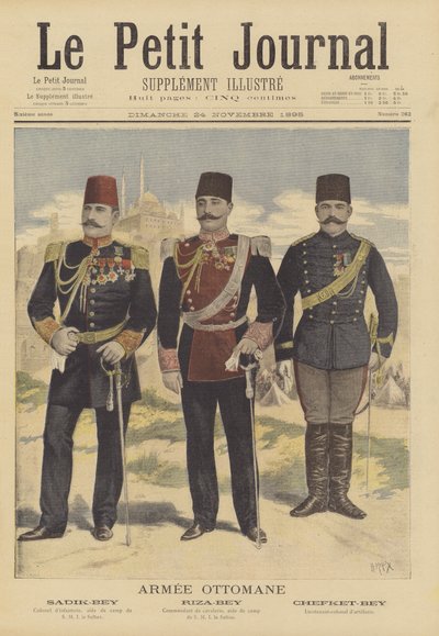 Oficiales del ejército otomano de French School